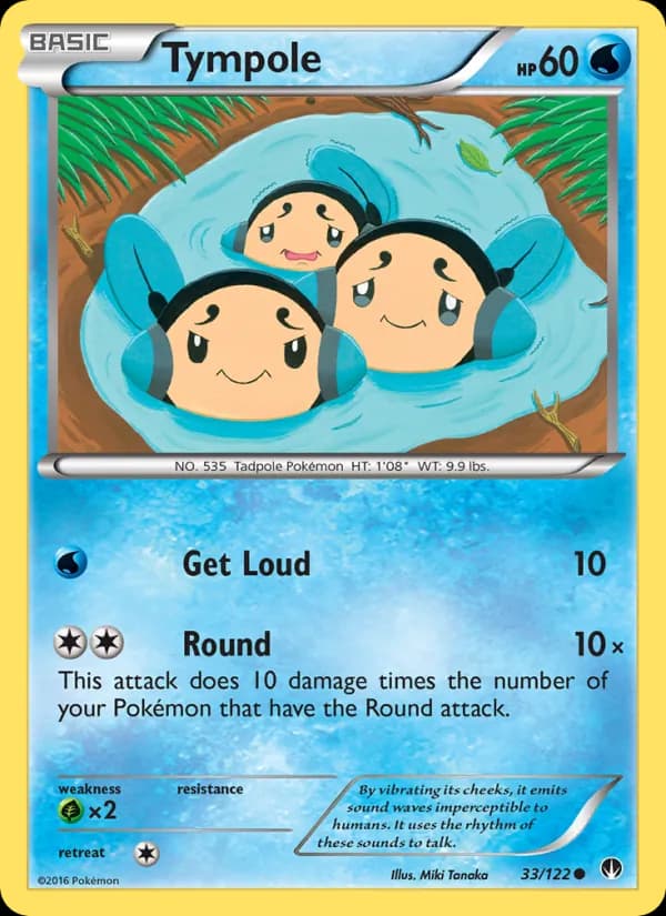 Tympole card in English