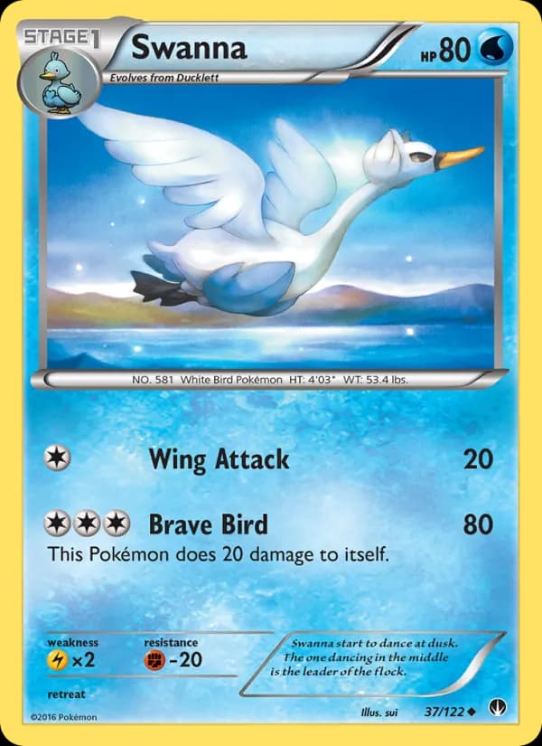 Swanna card in English