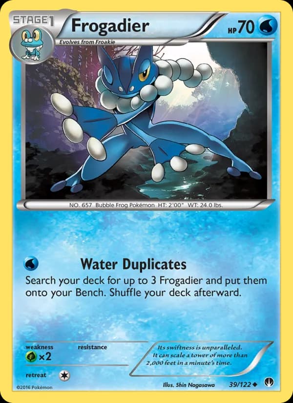 Frogadier card in English
