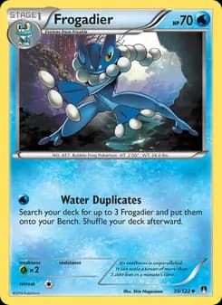 Frogadier card in English
