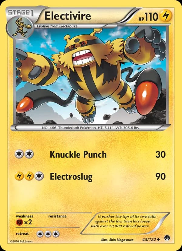 Electivire card in English