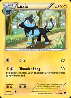 Luxio card in English
