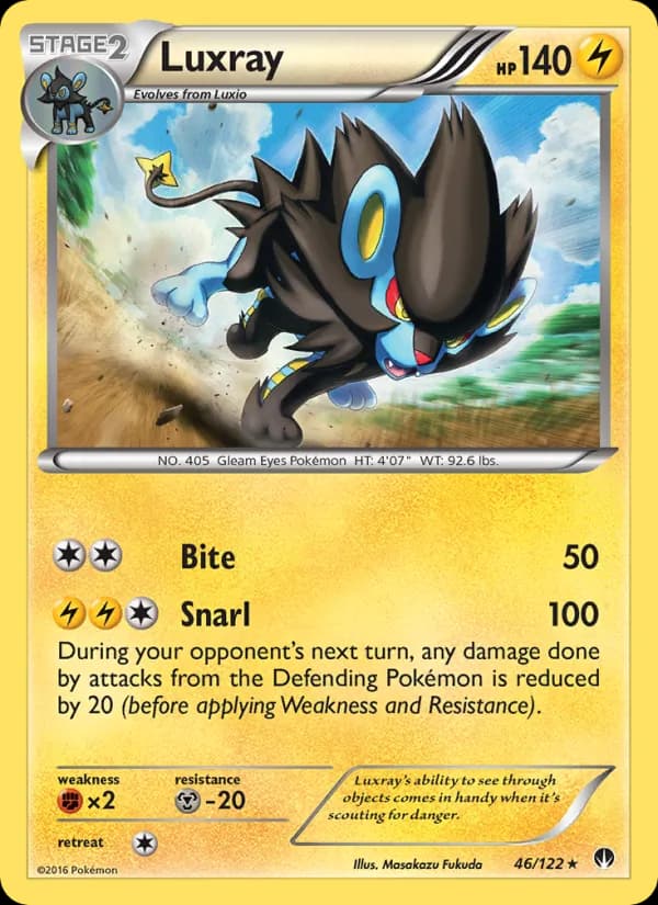 Luxray card in English