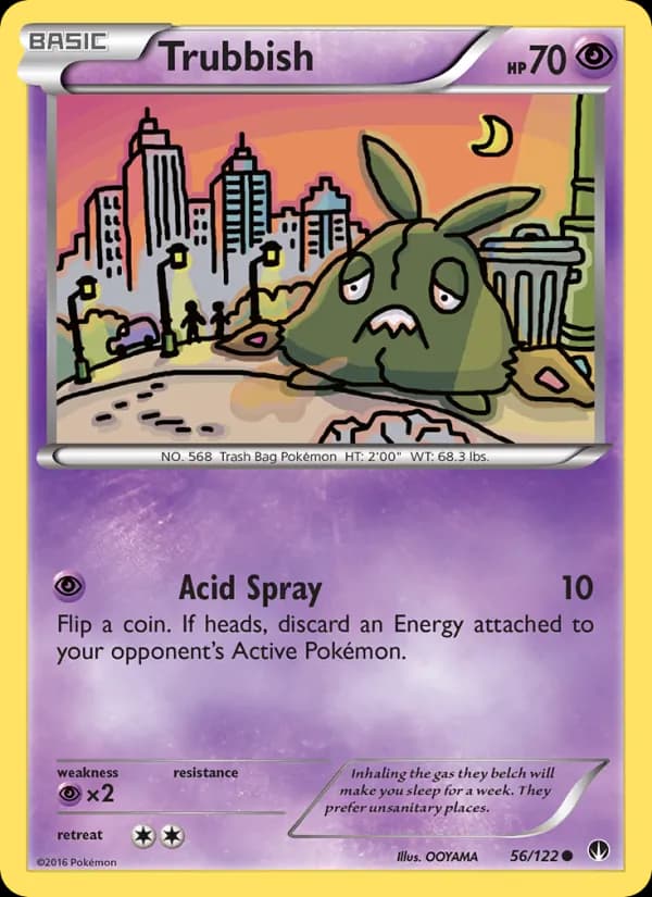 Trubbish card in English