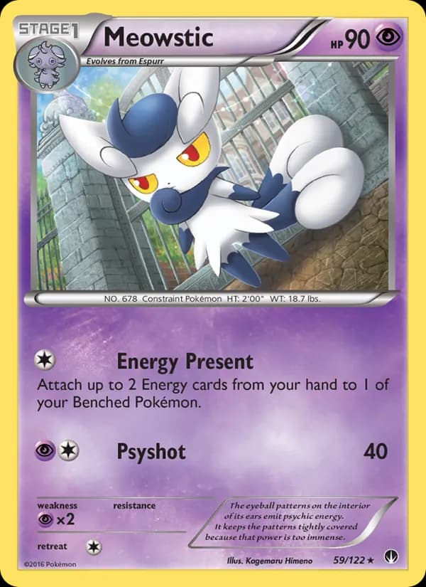 Meowstic card in English