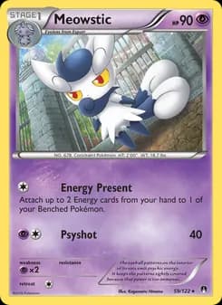 Meowstic card in English