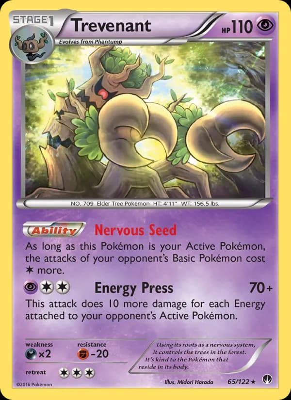 Trevenant card in English