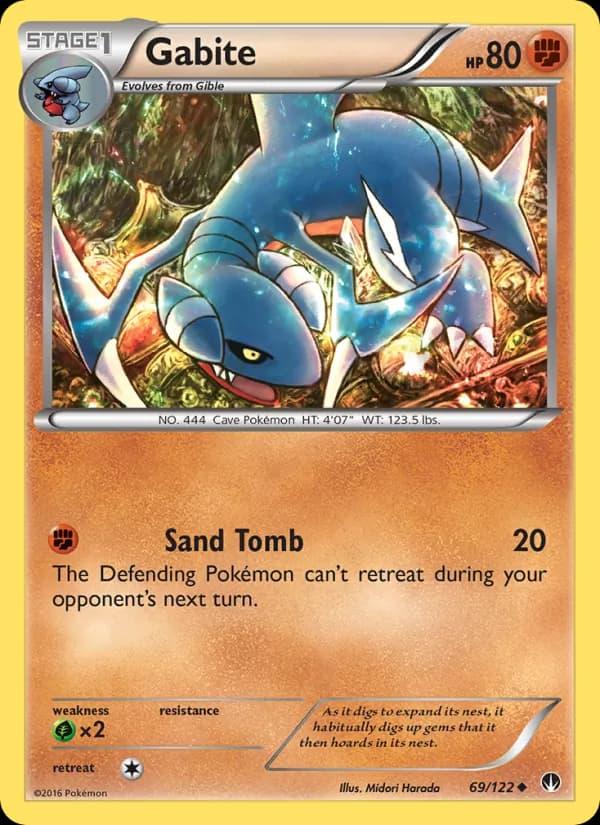 Gabite card in English