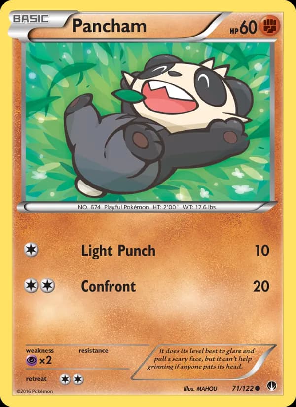 Pancham card in English