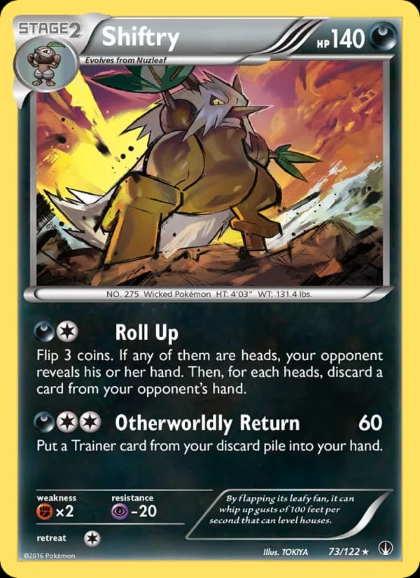 Shiftry card in English