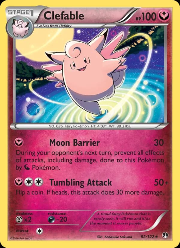 Clefable card in English