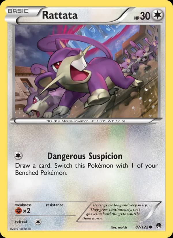 Rattata card in English
