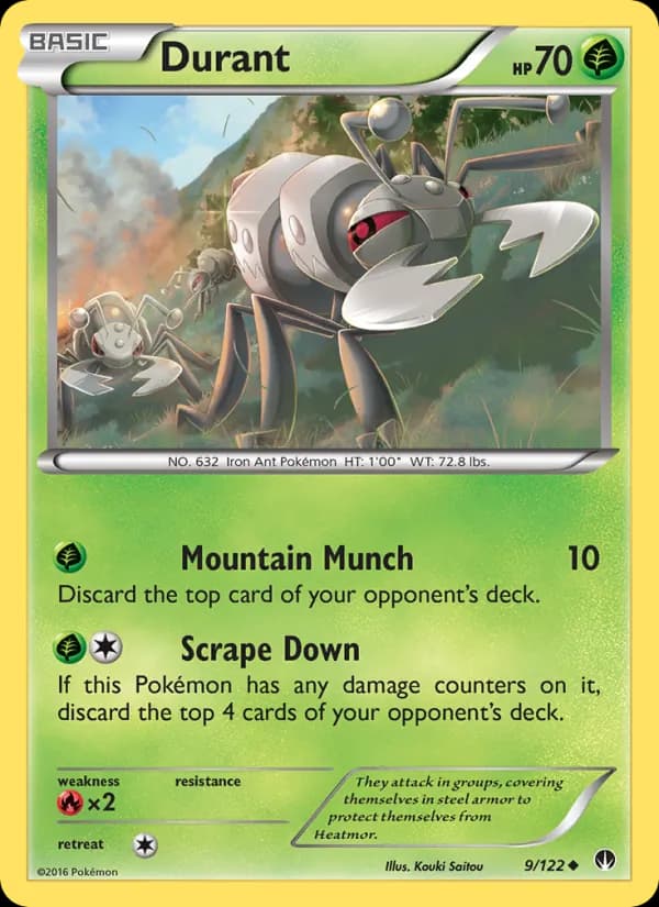 Durant card in English