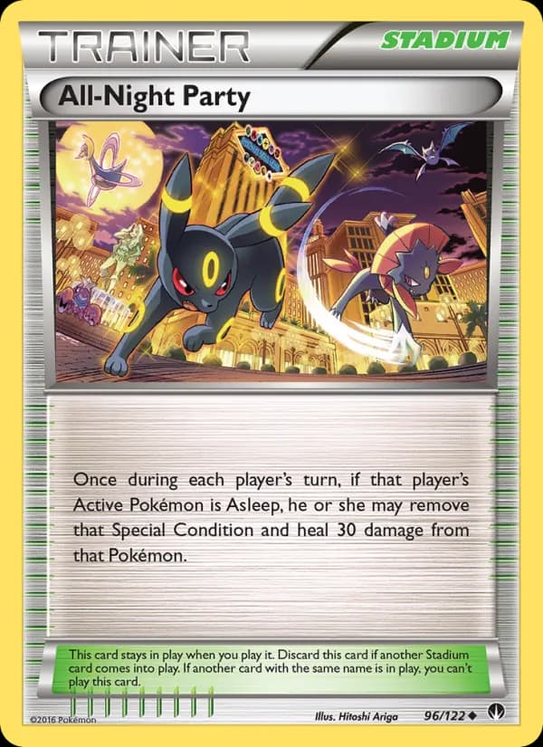 All-Night Party card in English