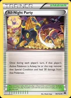 All-Night Party card in English