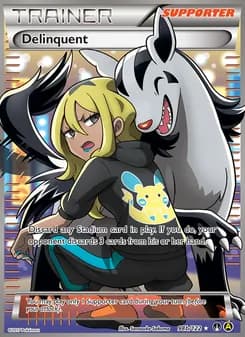 Delinquent card in English