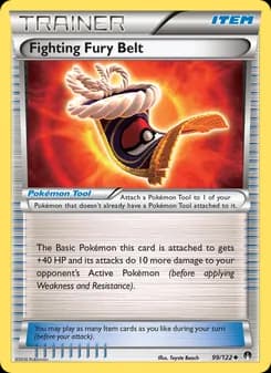 Fighting Fury Belt card in English