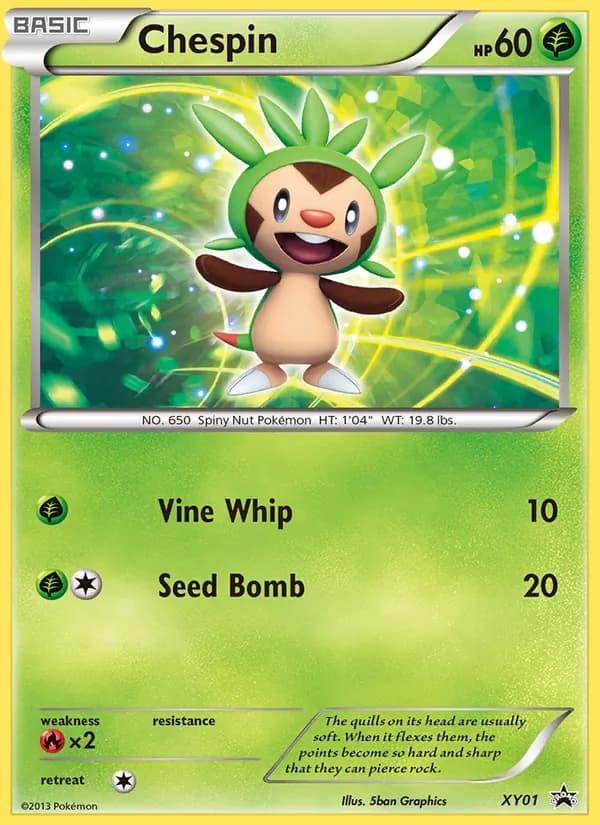 Chespin card in English