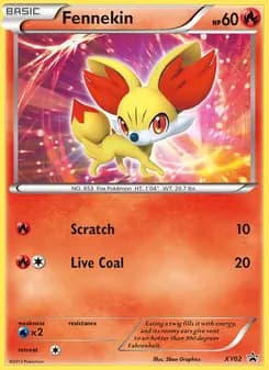 Fennekin card in English