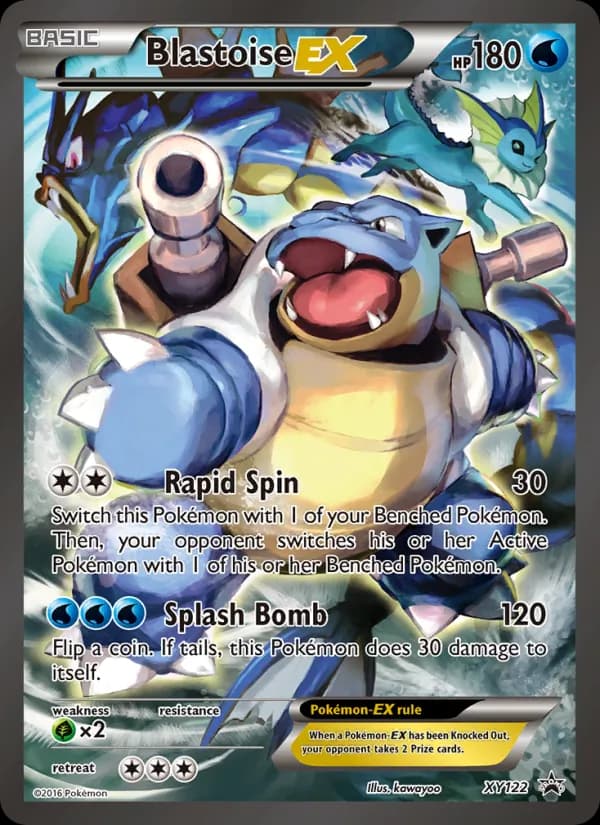 Blastoise EX card in English