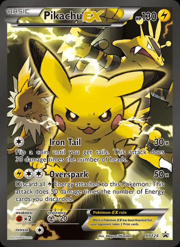 Pikachu EX card in English