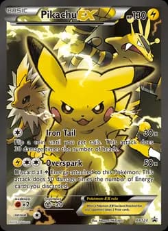 Pikachu EX card in English