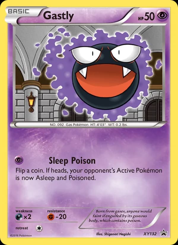 Gastly card in English