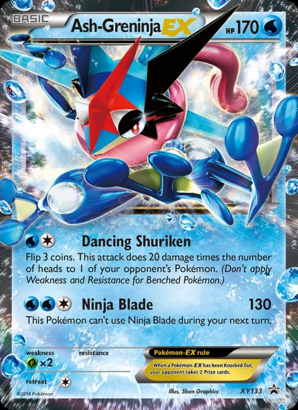 Ash Greninja EX card in English