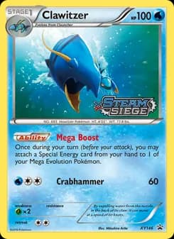 Clawitzer card in English