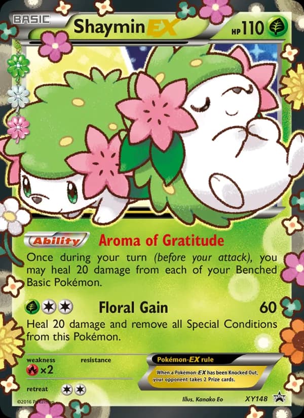 Shaymin EX card in English