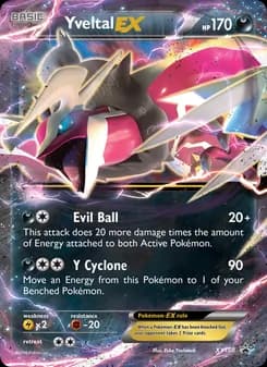 Yveltal EX card in English