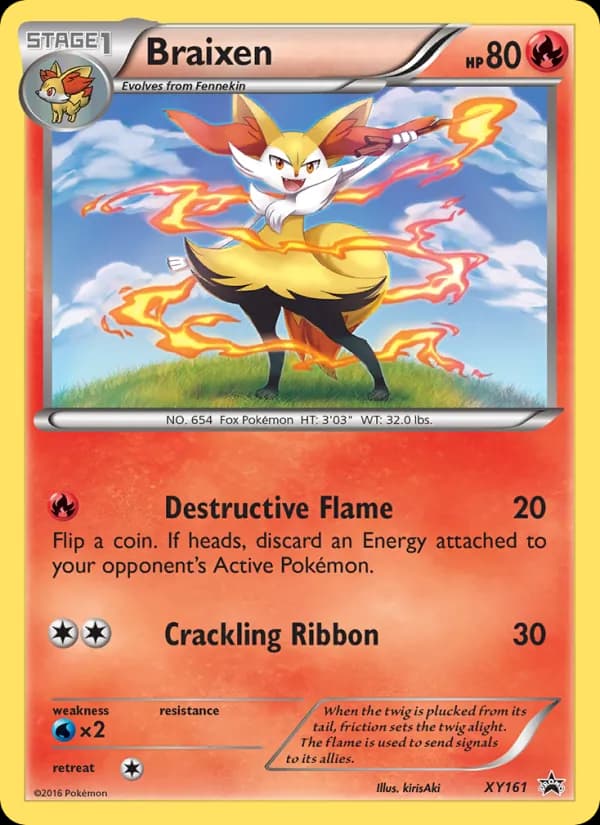 Braixen card in English