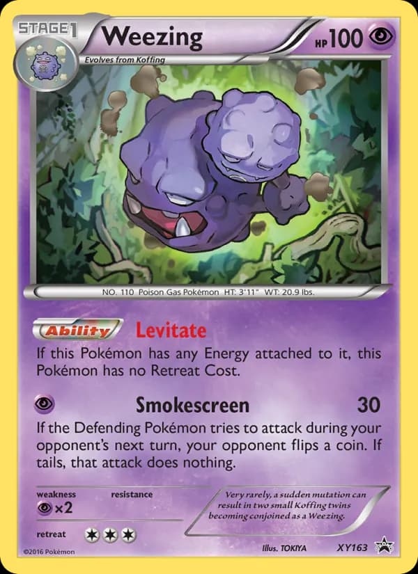 Weezing card in English