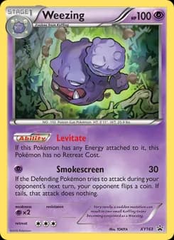 Weezing card in English