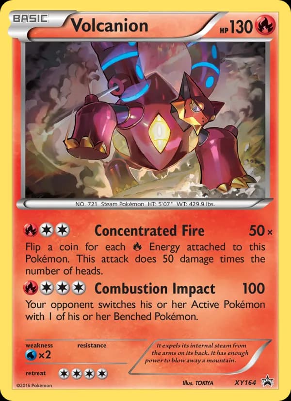 Volcanion card in English