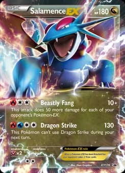 Salamence EX card in English