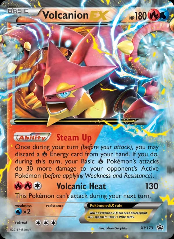Volcanion EX card in English
