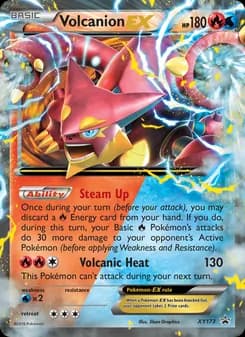 Volcanion EX card in English