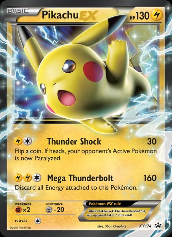 Pikachu-EX card in English
