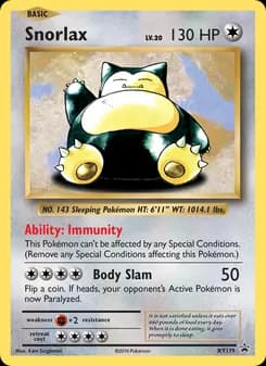 Snorlax card in English