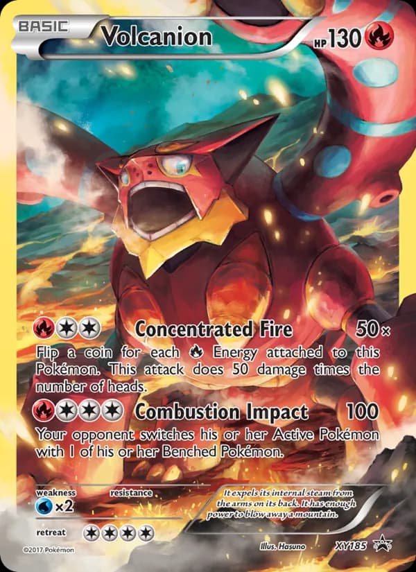 Volcanion card in English