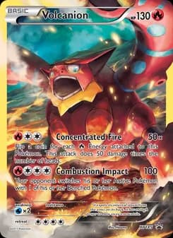 Volcanion card in English