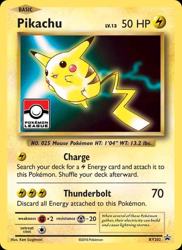 Pikachu card in English