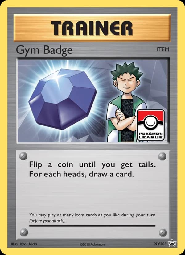 Gym Badge card in English