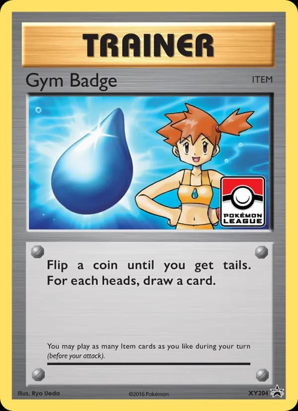 Gym Badge card in English