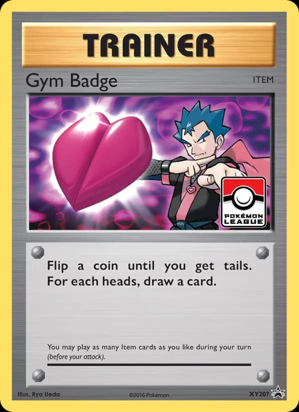 Gym Badge card in English