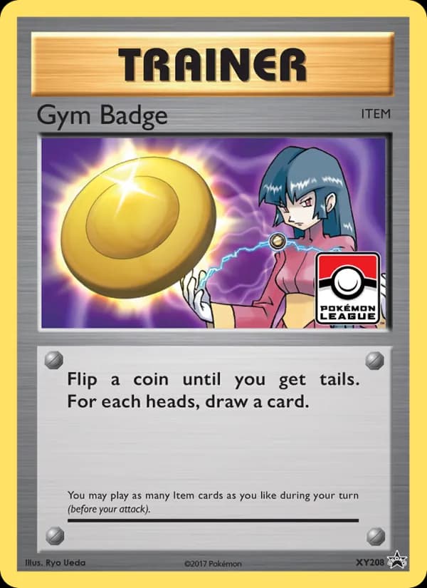Gym Badge card in English