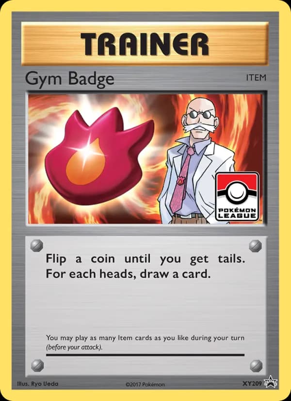 Gym Badge card in English