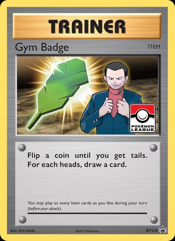 Gym Badge card in English
