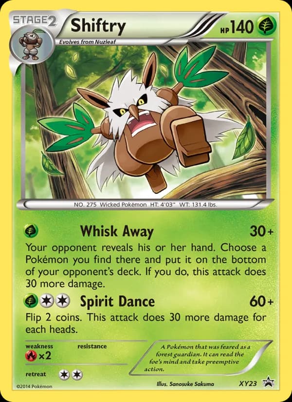 Shiftry card in English